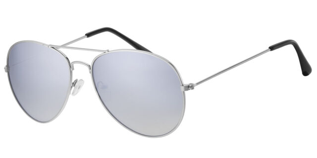 Zilverkleurige piloten zonnebril - A30137