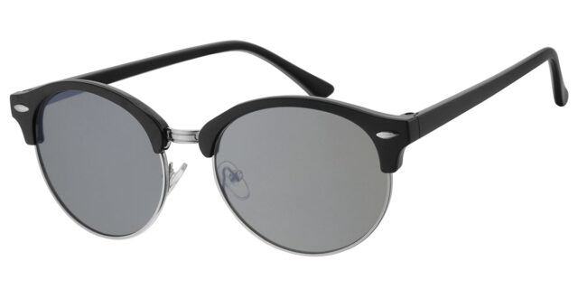 Zwarte ronde clubmaster zonnebril - A30138