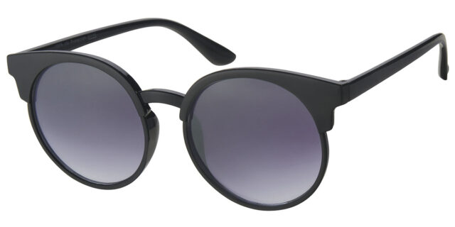 Zwarte ronde clubmaster zonnebril - A60777