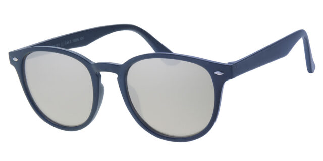 Blauwe ronde wayfarer zonnebril - A40389